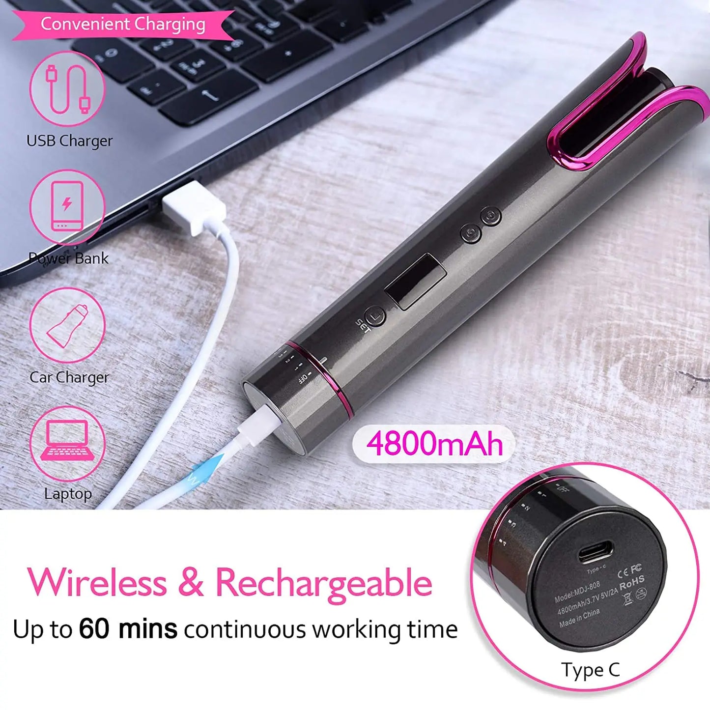 Wireless Hair Curler